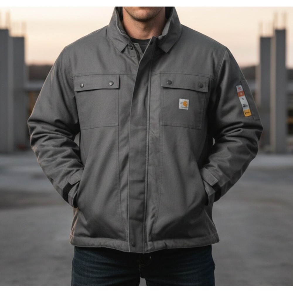 Carhartt FR Full‎ Swing Quick Duck Insulated Coat Gray OJ2182-FRM Men's 3XL Reg